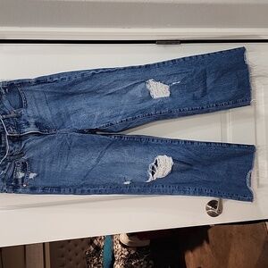 Express Women's Blue Ankle Boot Jeans